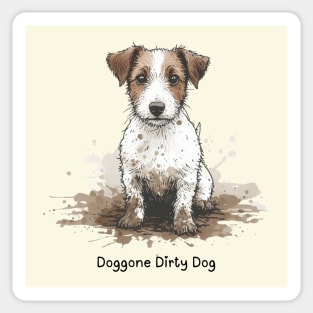 Doggone Dirty Dog - Jack Russell Terrier Sticker